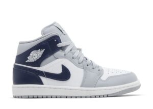 Air Jordan 1 Mid Wolf Grey Midnight Navy DQ8426-104 Sneaker Shoes