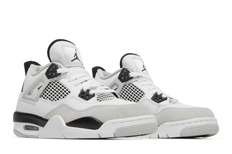 Air Jordan 4 Retro GS Military Black 408452-111 Sneaker Shoes - Image 8
