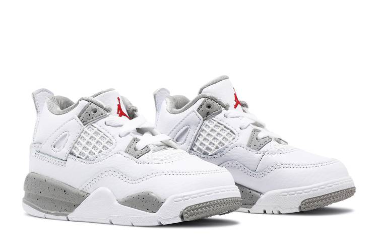 Air Jordan 4 Retro TD White Oreo BQ7670-100 Sneaker Shoes - Image 8