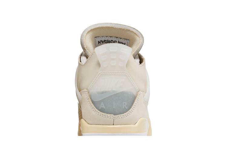 Off-White x Wmns Air Jordan 4 Retro SP Sail CV9388-100 Sneaker Shoes - Image 7