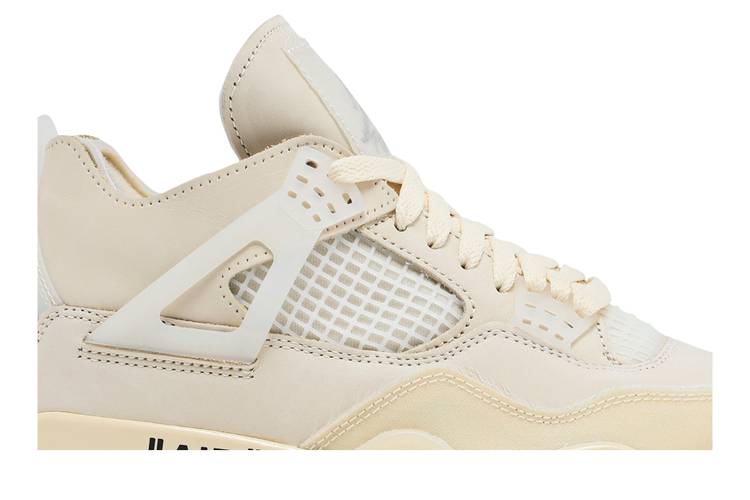 Off-White x Wmns Air Jordan 4 Retro SP Sail CV9388-100 Sneaker Shoes - Image 2