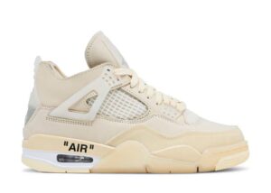 Off-White x Wmns Air Jordan 4 Retro SP Sail CV9388-100 Sneaker Shoes