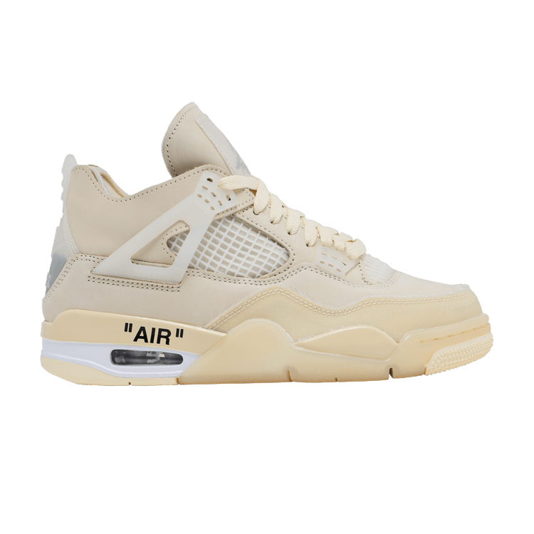 Off-White x Wmns Air Jordan 4 Retro SP Sail CV9388-100 Sneaker Shoes - Image 9