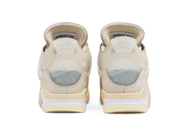 Off-White x Wmns Air Jordan 4 Retro SP Sail CV9388-100 Sneaker Shoes - Image 6