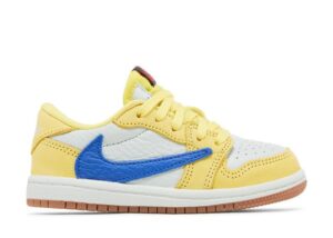 Travis Scott x Air Jordan 1 Retro Low OG SP TD Canary DZ5908-700 Sneaker Shoes