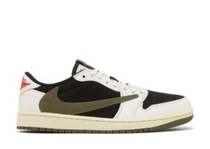 Travis Scott x Wmns Air Jordan 1 Retro Low OG SP Olive DZ4137-106 Sneaker Shoes
